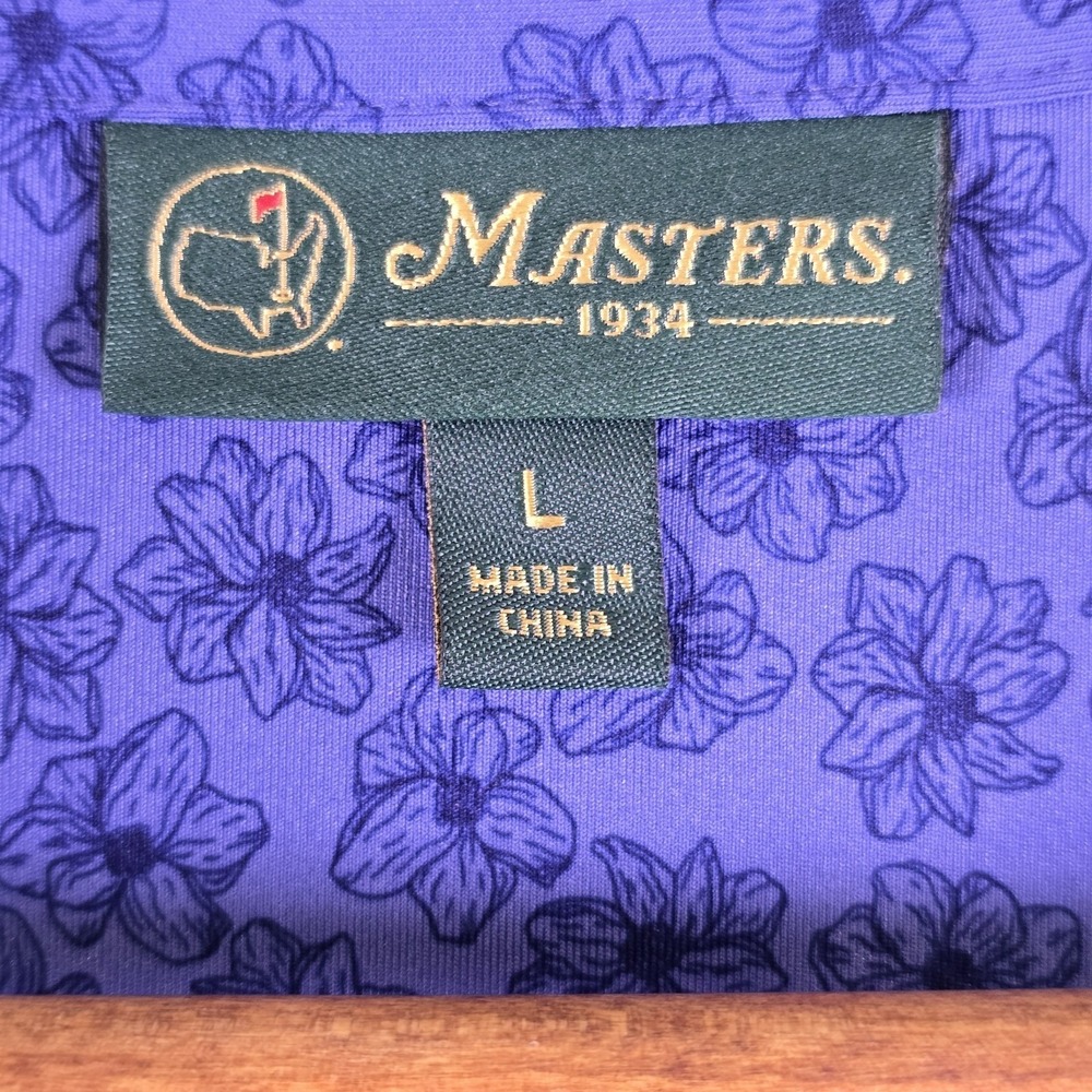 Berckmans Place Polo Shirt Mens Large Blue Masters 1934 Azaela AOP Peter Millar - Picture 5 of 14